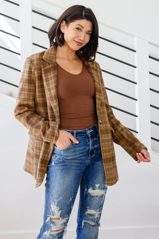 World Traveler Plaid Blazer