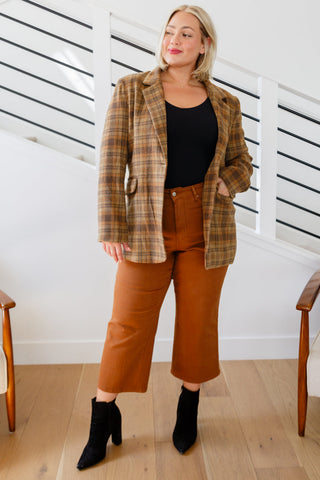 World Traveler Plaid Blazer