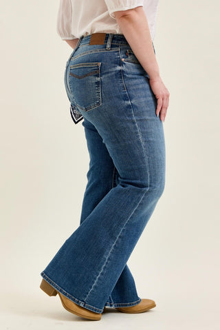 Judy Blue Mid Rise Jaqueline Flare Jeans