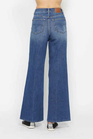 Judy Blue High Waisted Tummy Control Retro Wide Jeans