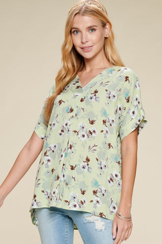 Blouse T64143 Floral Print Woven Top