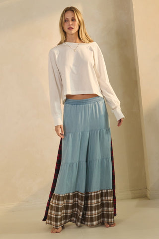 Color Blocked Tiered Pants