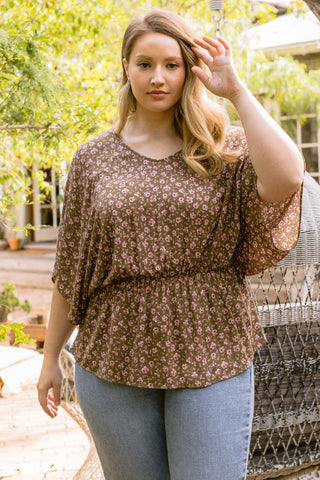 Floral Printed Woven Babydoll Top