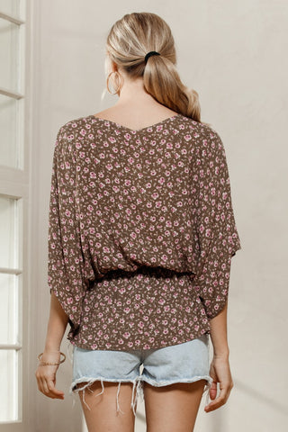 Floral Printed Woven Babydoll Top