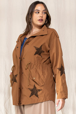 Jacket IJ14074 Washed Star Print Utilitarian