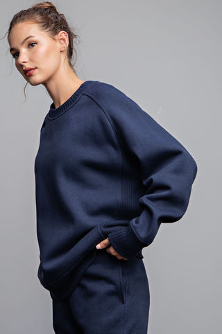French Terry Crew Neck Sweatshirt