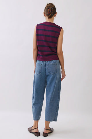 Striped Knit Sweater Vest