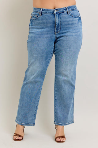 Judy Blue Midrise Tummy Control Vintage Straight Jeans