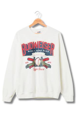 Junk Food Budweiser King of Homeruns Flea Market Fleece Sweatshirt