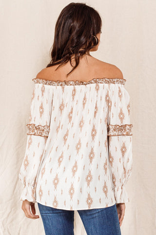 Geo Printed Knit Top