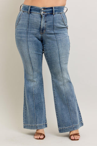 High Waisted Trouser Flare Jeans