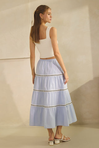 Poplin Midi Skirt