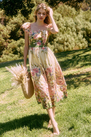 Floral Printed Midi Dress