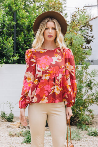 Round Neckline Babydoll Top