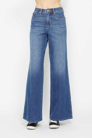Judy Blue High Waisted Tummy Control Retro Wide Jeans