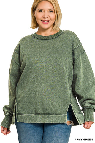 Sweatshirt Acid Wash Exp Seam Fleece