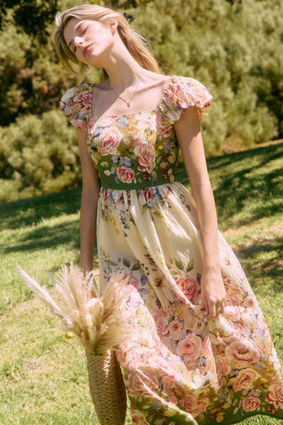 Floral Printed Midi Dress