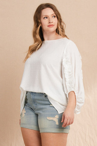 Textured Solid Woven Top