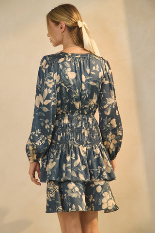 Floral Printed Peplum Dress