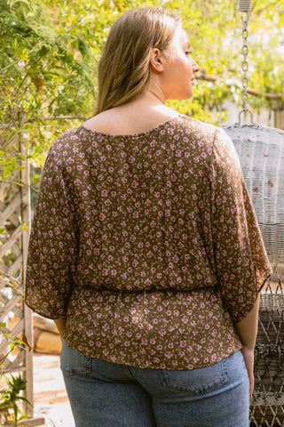 Floral Printed Woven Babydoll Top