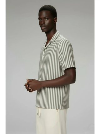 Hawk's Bay Men's Camp Collar-Cuban Collar Cabana Shirt