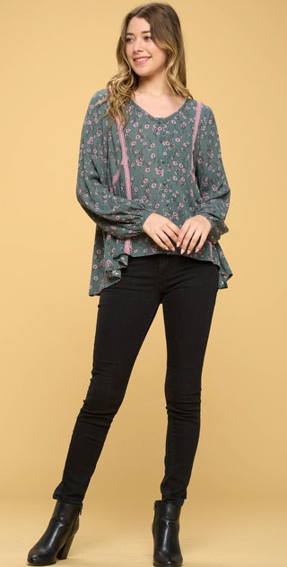 Lace V-Neck Top