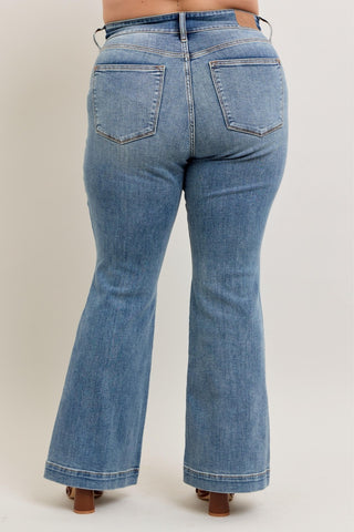 High Waisted Trouser Flare Jeans