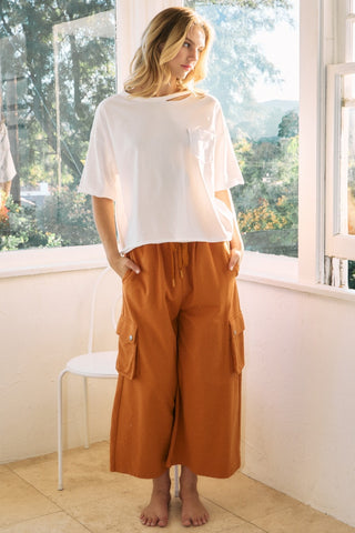 Solid Knit Cut-Out Top