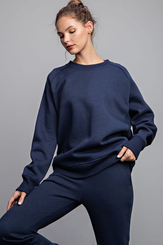 French Terry Crew Neck Sweatshirt