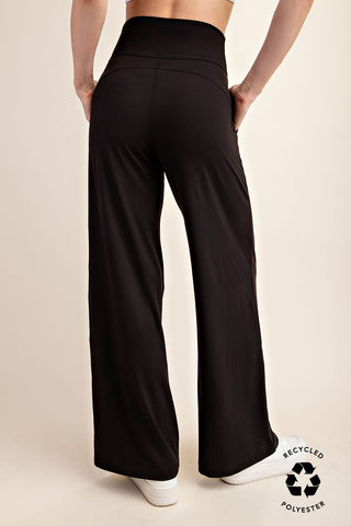 Butter Soft Recycled Crossover Wide-Leg Pants