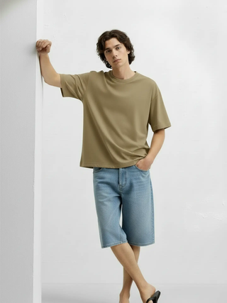 Hawk's Bay Washed Knit Short Sleeve Crew Neck T-Shirt