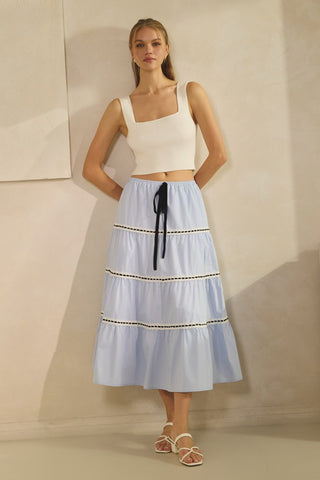 Poplin Midi Skirt