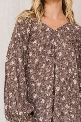 V-Neck Babydoll Blouse
