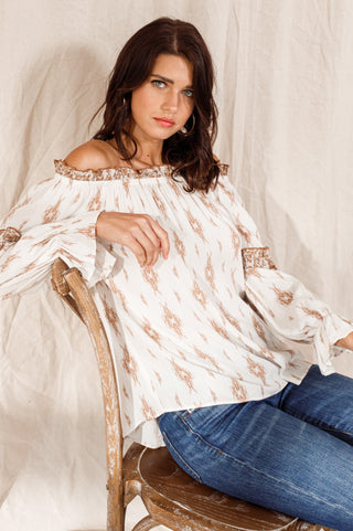 Geo Printed Knit Top