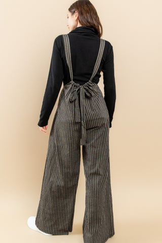 Striped Wide Leg Suspender