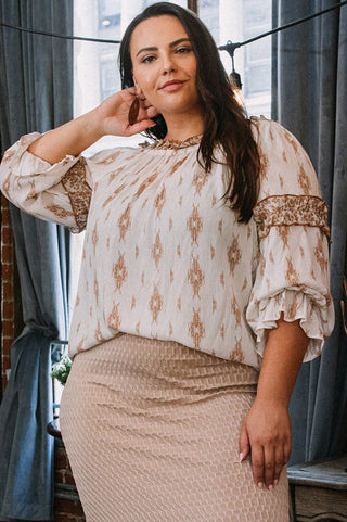 Geo Printed Knit Top