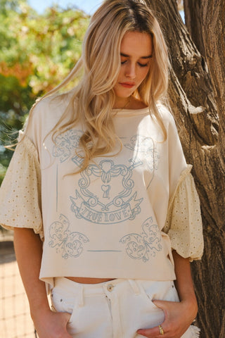 Lightweight Sweatshirt with Crest Print