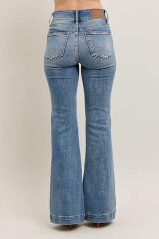 High Waisted Trouser Flare Jeans