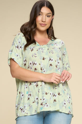 Blouse T64143 Floral Print Woven Top