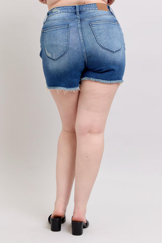 Judy Blue High Waisted V Front Shorts with Shield Pockets