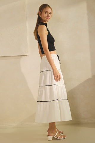 Poplin Midi Skirt