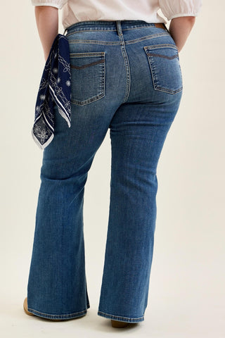 Judy Blue Mid Rise Jaqueline Flare Jeans