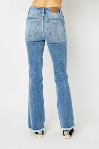Judy Blue High Waisted Destroy Hem Bootcut Jeans