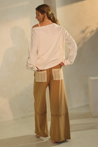 Patchwork Wide Leg Pants