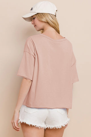 Solid Knit Cut-Out Top