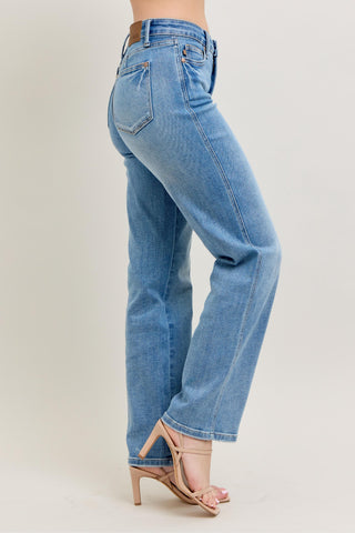 Judy Blue Midrise Tummy Control Vintage Straight Jeans