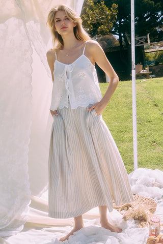 Striped Flared Skirt