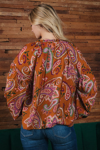 Paisley Printed Top