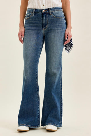 Judy Blue Mid Rise Jaqueline Flare Jeans