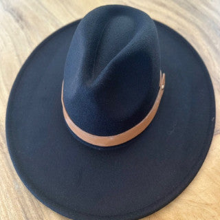 The Panama Flat-Brim Hat with Grosgrain Band